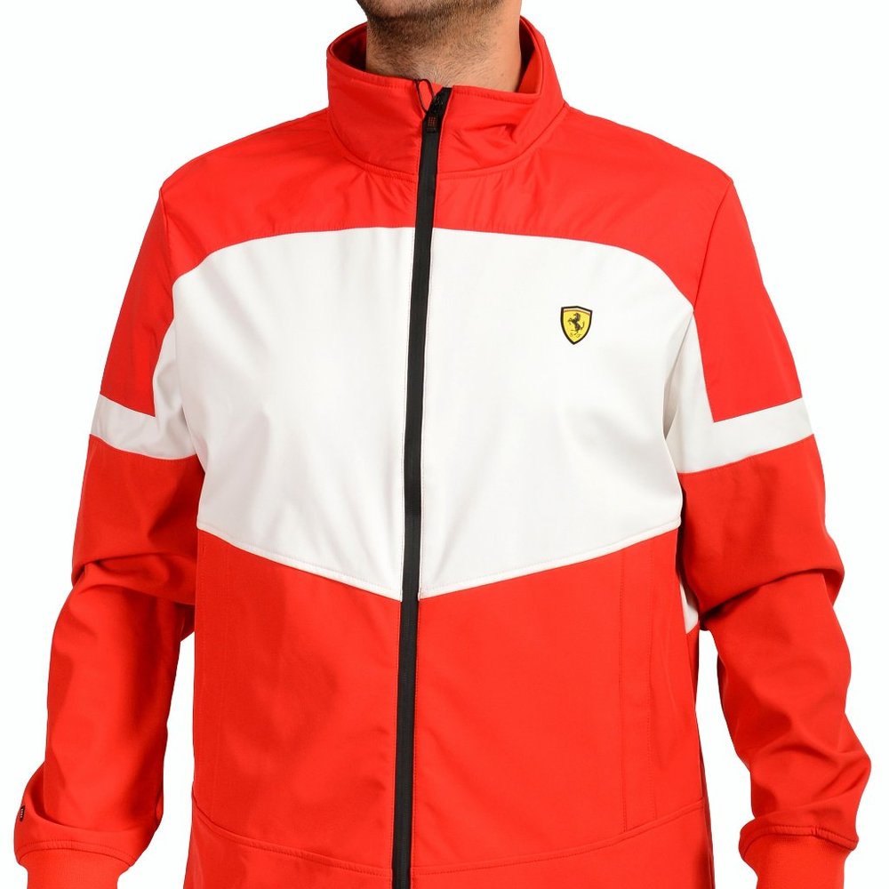 Scuderia Ferrari Men's Red Full Zip Softshell Jacket US 2XL IT 56